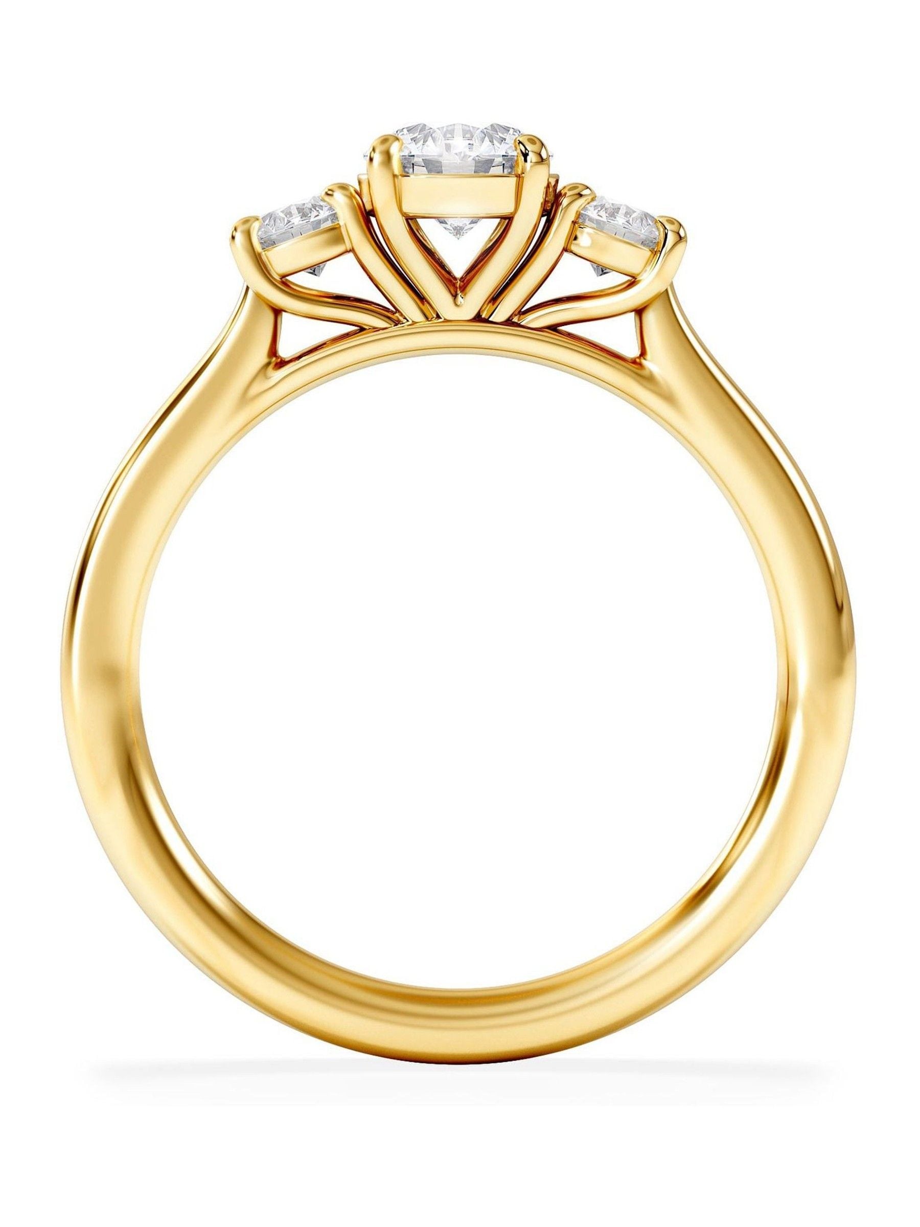 The Diamond Store Evoke lab diamond trilogy ring 0.50ct, UK version