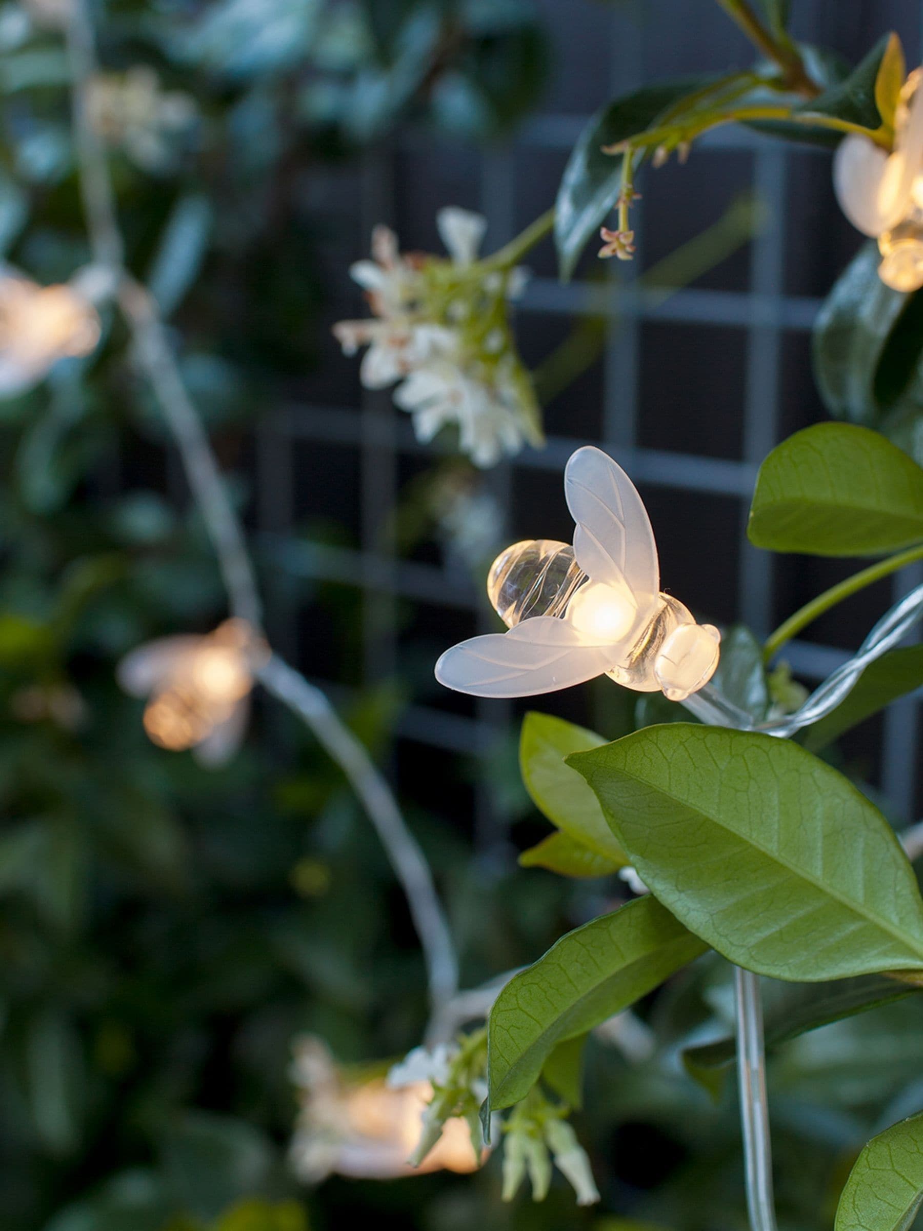 Lights4fun 20 bee LED solar fairy lights, UK version