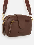 Oliver Bonas Charlee chocolate brown crossbody bag - British product