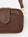 Oliver Bonas Charlee chocolate brown crossbody bag - British product
