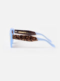 Oliver Bonas powder blue cat eye animal print sunglasses, UK version