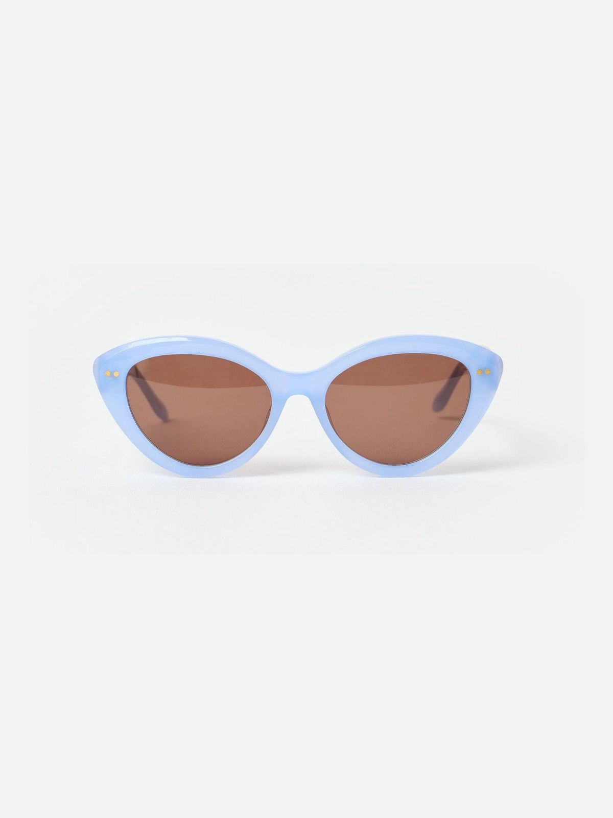 Oliver Bonas powder blue cat eye animal print sunglasses, UK version
