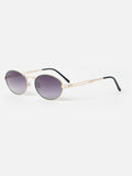 Oliver Bonas oval sunglasses green inlay gold tone metal - British product