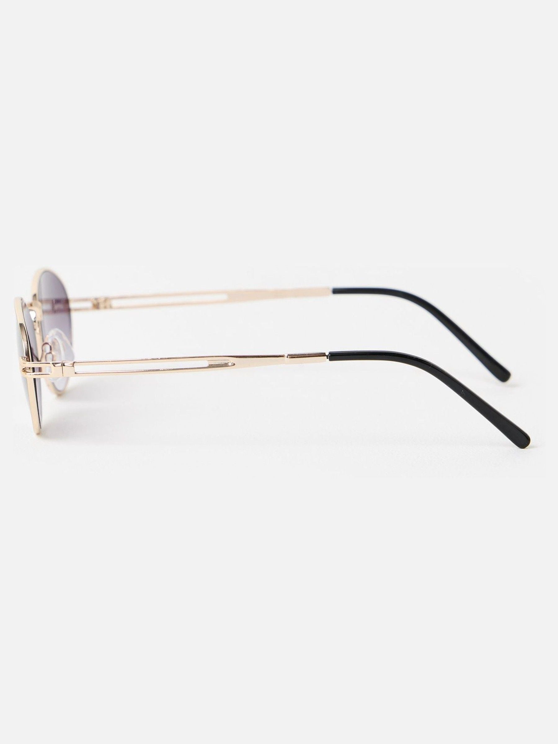 Oliver Bonas oval sunglasses green inlay gold tone metal - British product
