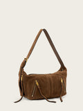 AllSaints Jean Rey suede shoulder bag brown (British brand)