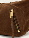 AllSaints Jean Rey suede shoulder bag brown (British brand)