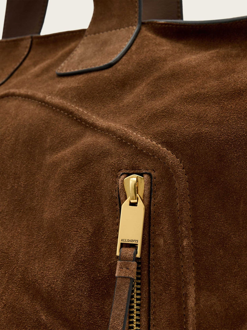AllSaints brown suede large tote bag - British product