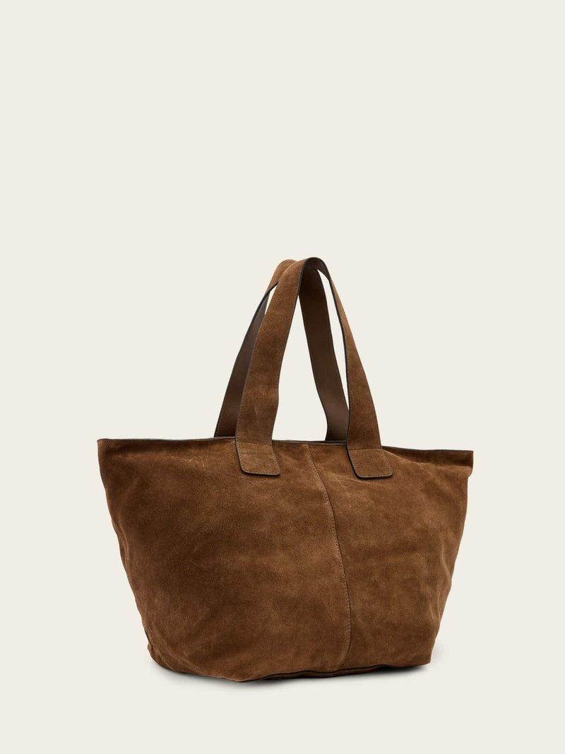AllSaints brown suede large tote bag - British product