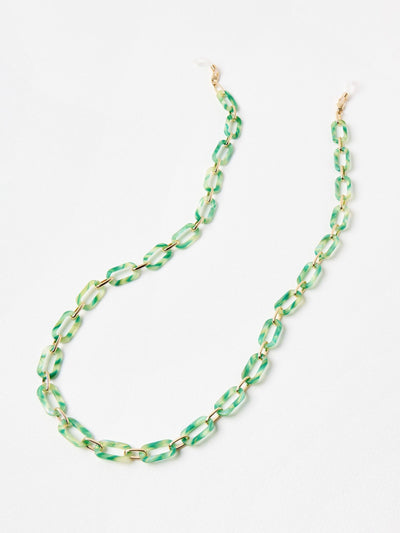Next Oliver Bonas Green Adela Shimmer Resin & Gold Tone Glasses Chain- Buy online at McGrocer