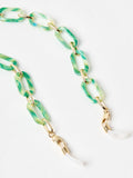 Oliver Bonas green shimmer resin glasses chain - British product