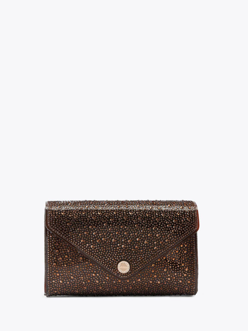 Carvela Gold Positano Vinyl Clutch Bag