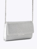 Carvela Anna clutch bag with silver crystal embellishment - British product