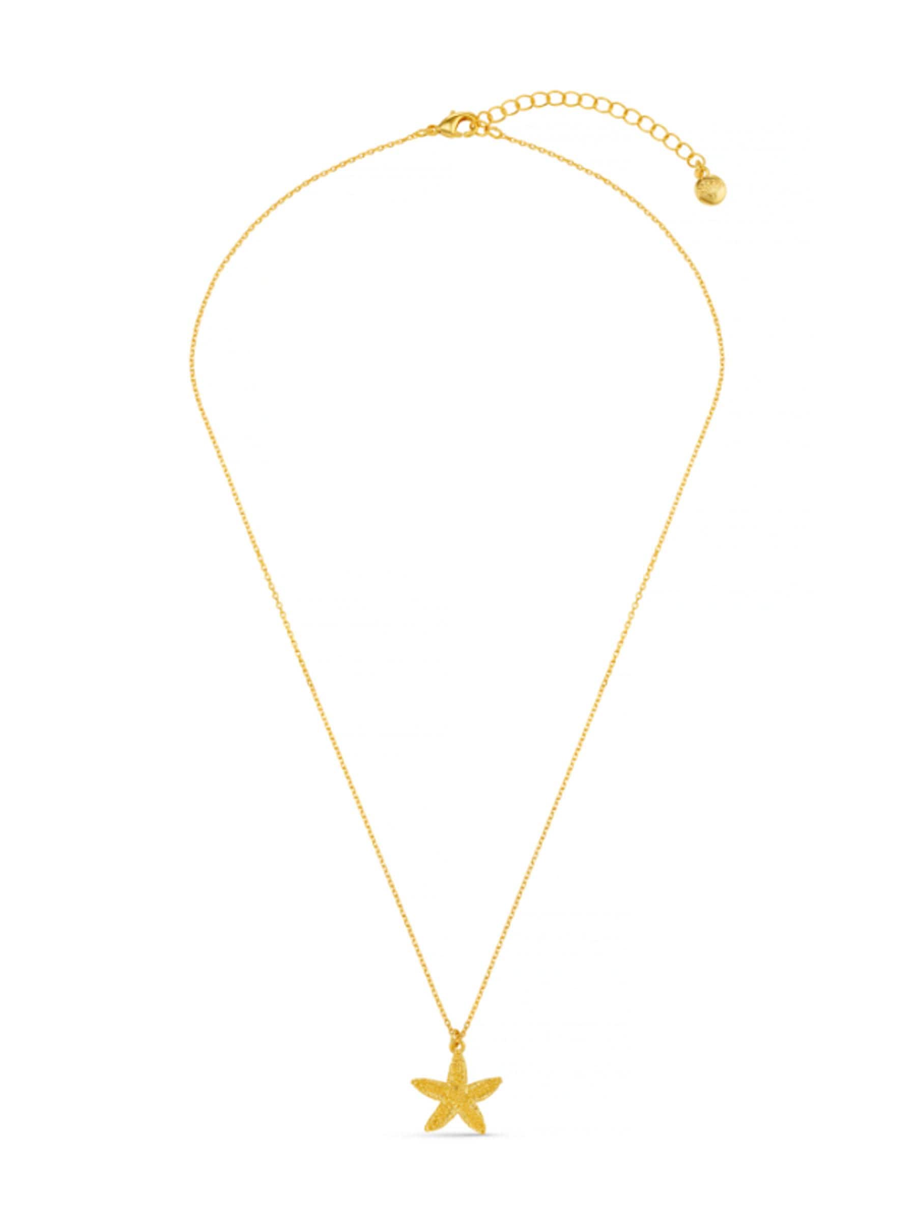 Orelia London gold tone textured starfish necklace (British brand)