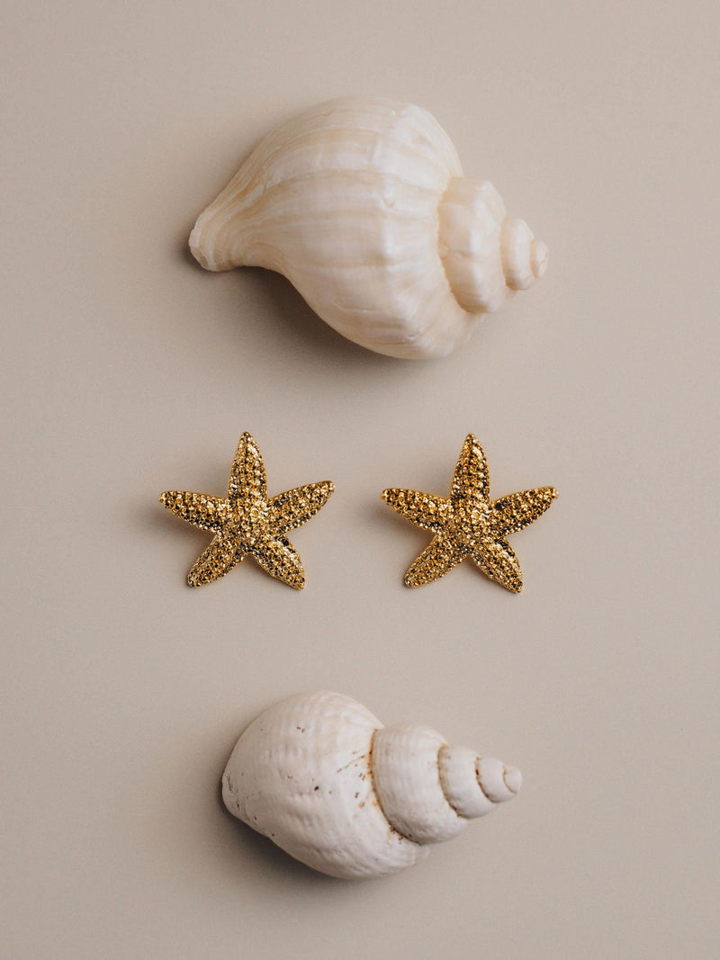 Orelia London gold starfish stud earrings - British product