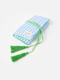 Oliver Bonas blue gingham jewellery box 20x30cm (British brand)
