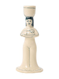 Oliver Bonas candlestick holder White Lyla, UK version