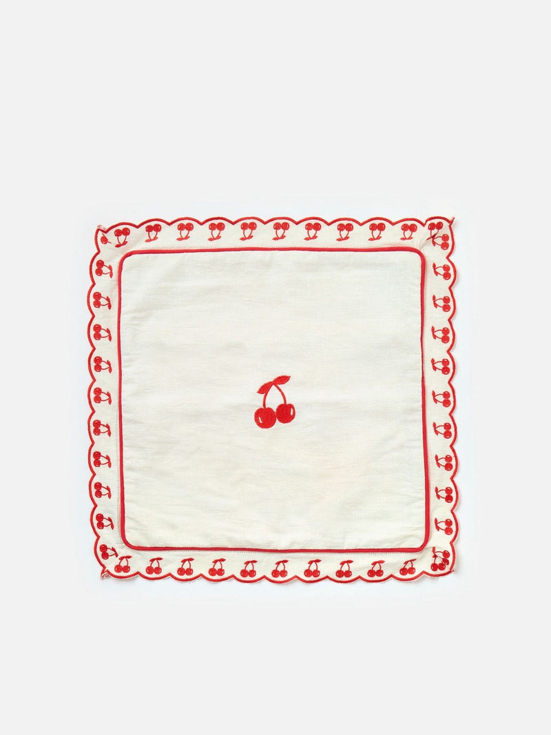 Oliver Bonas cushion cover cream red cherry 45cm, UK version