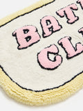 Oliver Bonas Bath Club rounded bath mat yellow border, UK version