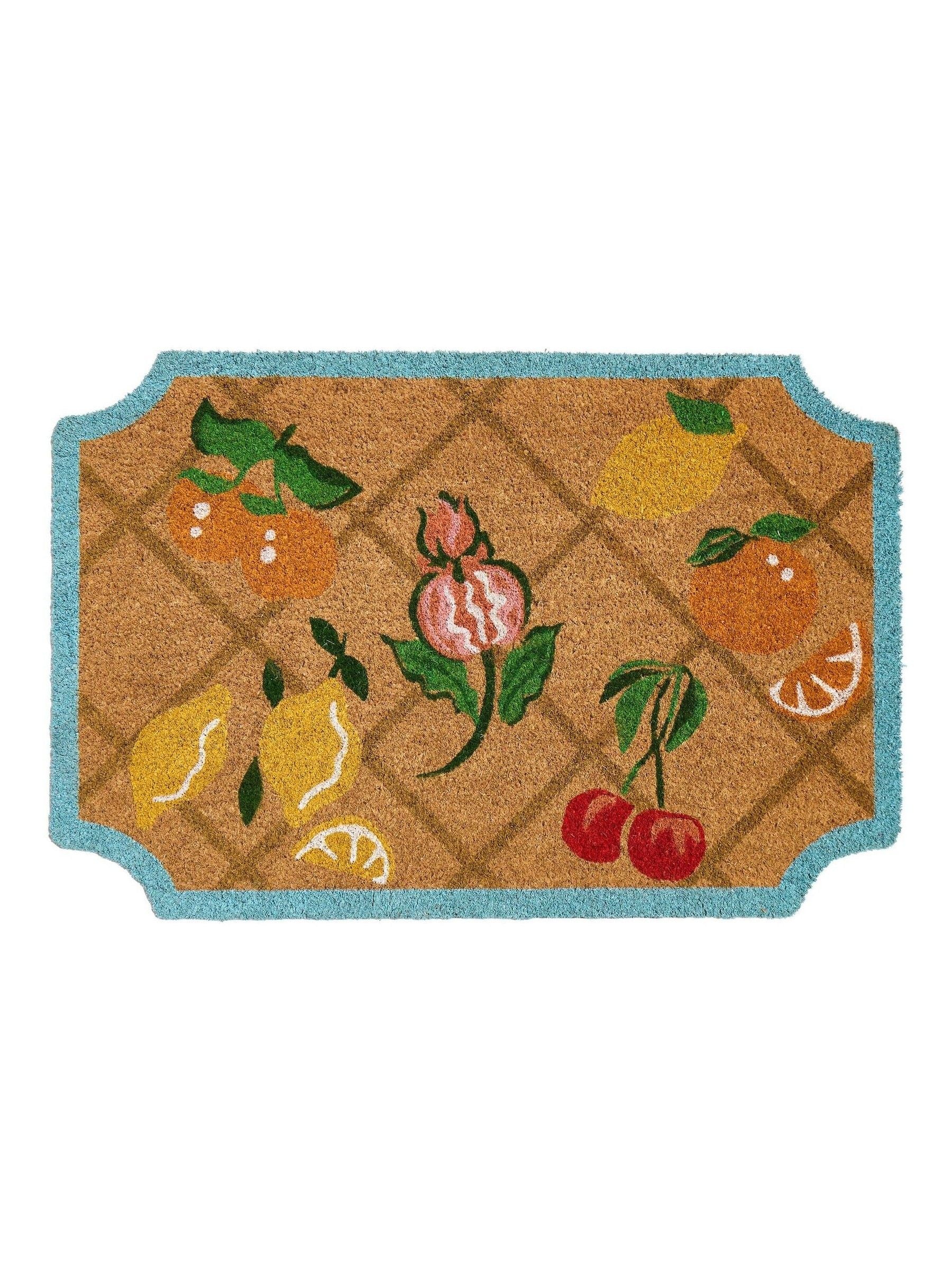 Oliver Bonas fruit pattern doormat 60x90cm - British product