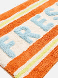 Oliver Bonas striped bath mat orange cream 50x80cm, UK version