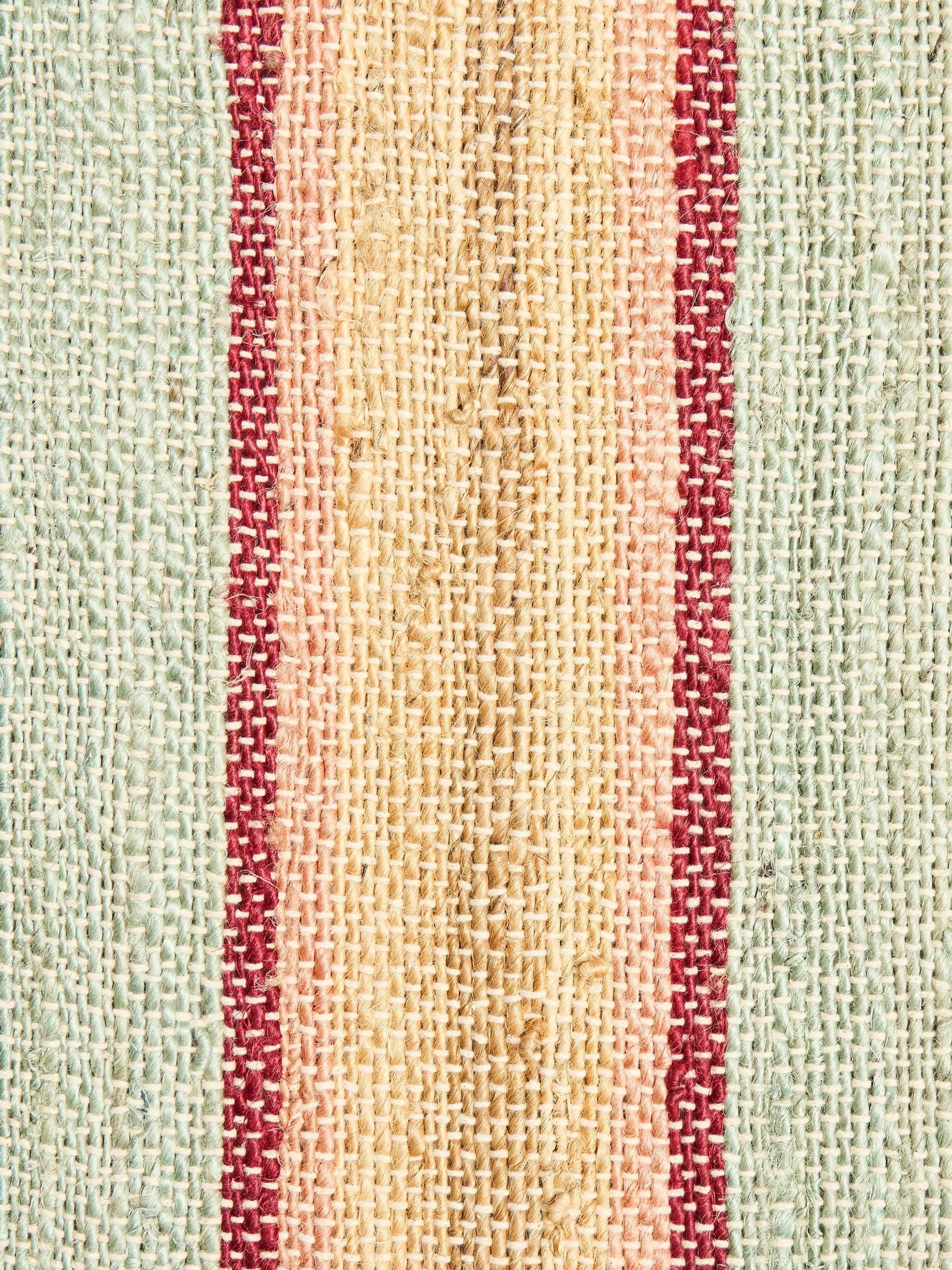 Oliver Bonas blue caló striped jute rug 140x200cm - British product