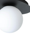 Eglo Castrovido matte black bathroom wall light with clear glass - British product