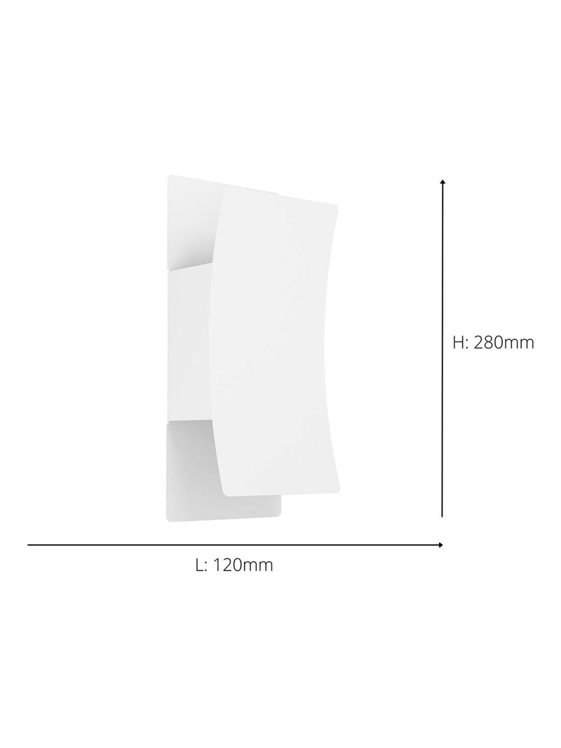 Eglo white Verdolino steel LED tricolour outdoor wall light, UK version