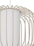 Eglo Sandy Terrarosa pendant light with steel wireframe, imported from the UK