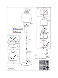 Eglo Alfero-Z smart floor lamp 139.5cm, imported from the UK