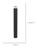 Eglo Castelnuovo outdoor floor light black aluminium - British product