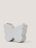 Monsoon silver diamanté butterfly bag with crossbody strap - British product