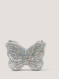 Monsoon silver diamanté butterfly bag with crossbody strap - British product