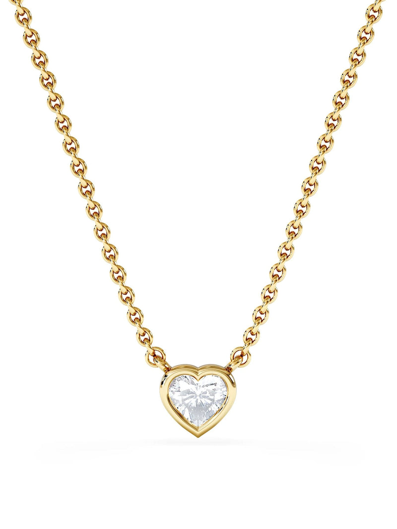 The Diamond Store 0.25ct heart cut lab diamond necklace, UK version