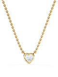 The Diamond Store 0.25ct heart cut lab diamond necklace, UK version