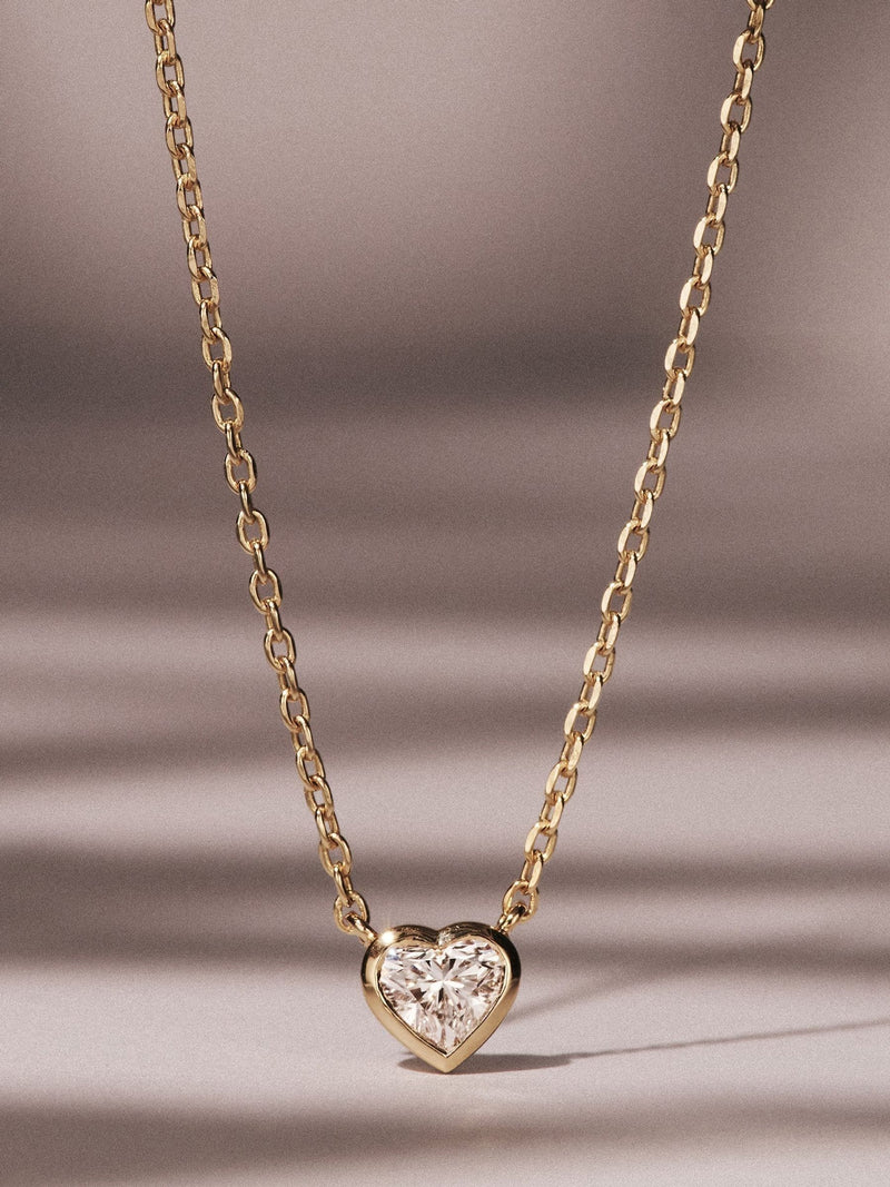 The Diamond Store 0.25ct heart cut lab diamond necklace, UK version