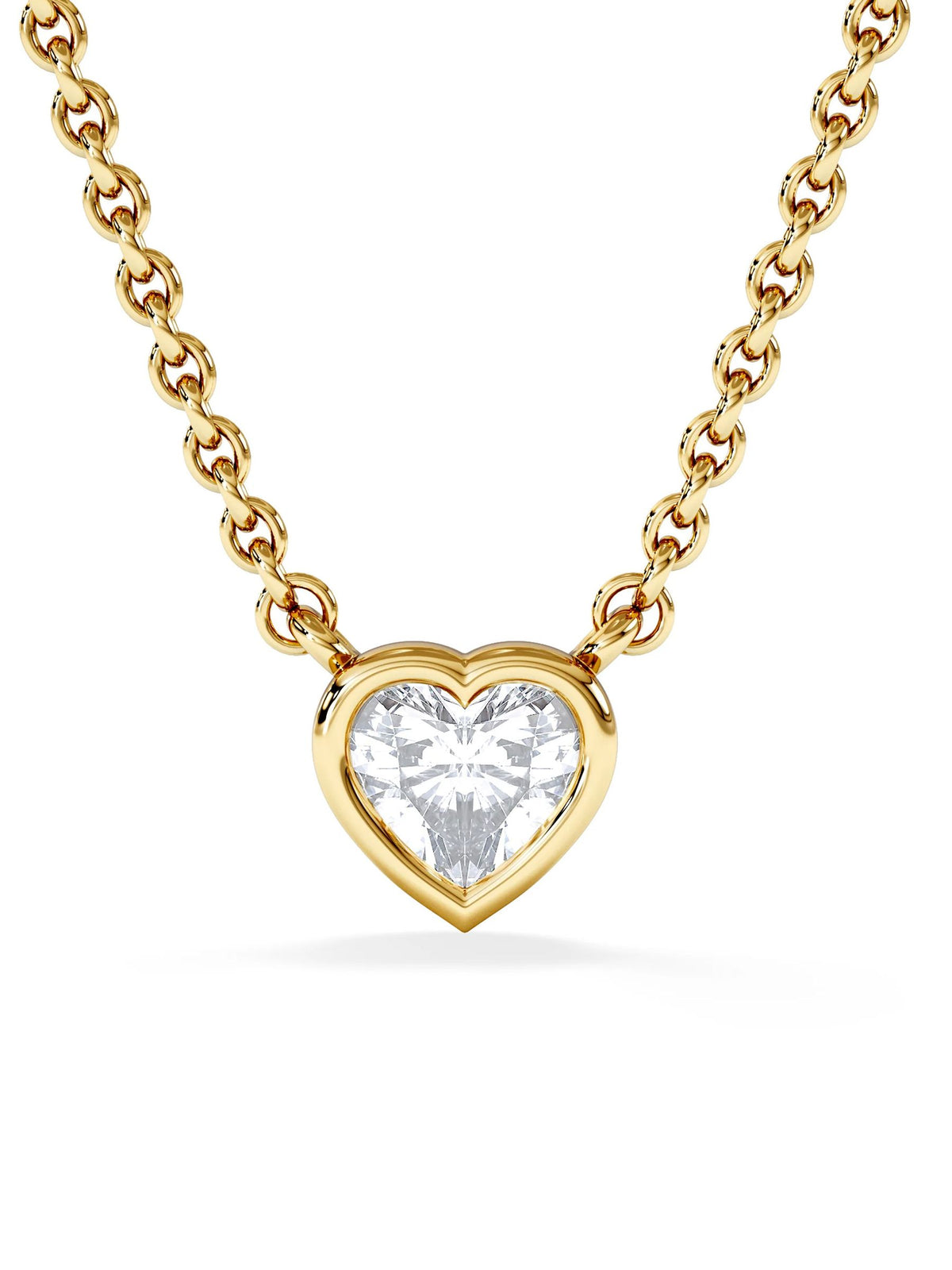 The Diamond Store 0.25ct heart cut lab diamond necklace, UK version