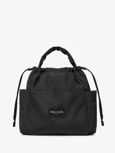 Next Tiba + Marl Black Luna Drawstring Changing Tote- Buy online at McGrocer