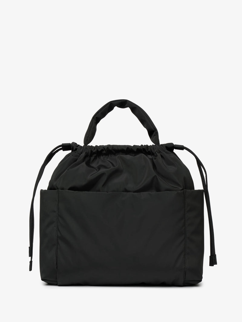 Tiba + Marl Black Luna drawstring changing tote - British product