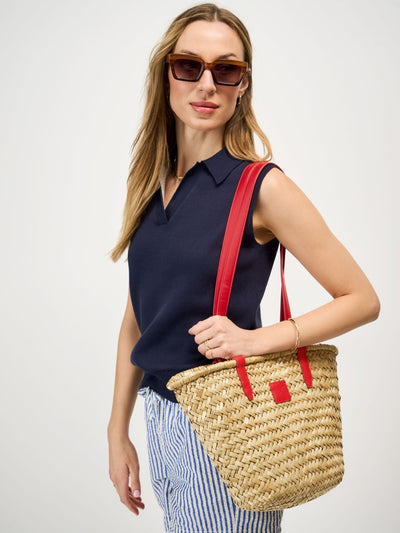 Next Crew Clothing Red Straw Basket Bag- Buy online at McGrocer