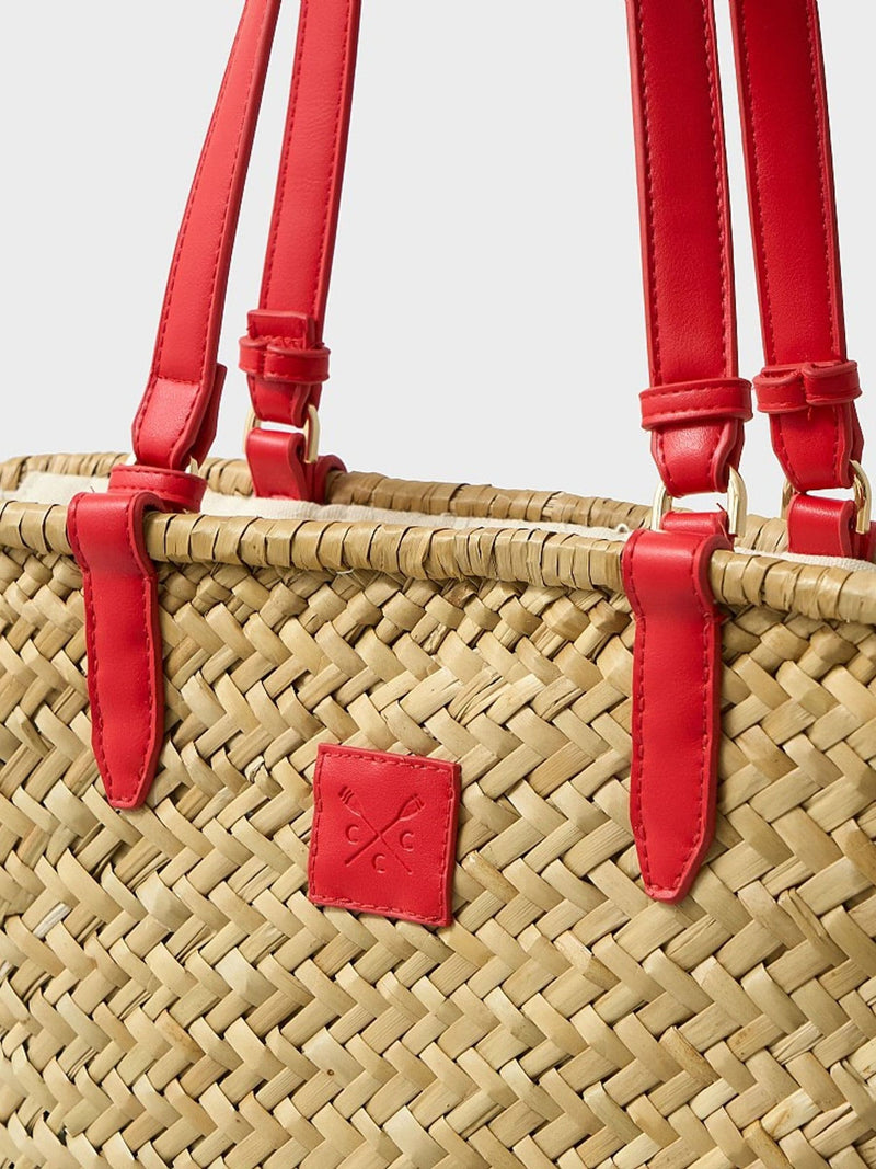 Crew Clothing red straw basket bag, UK version