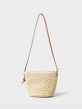Crew Clothing raffia cross-body bag natural decorative, imported from the UK