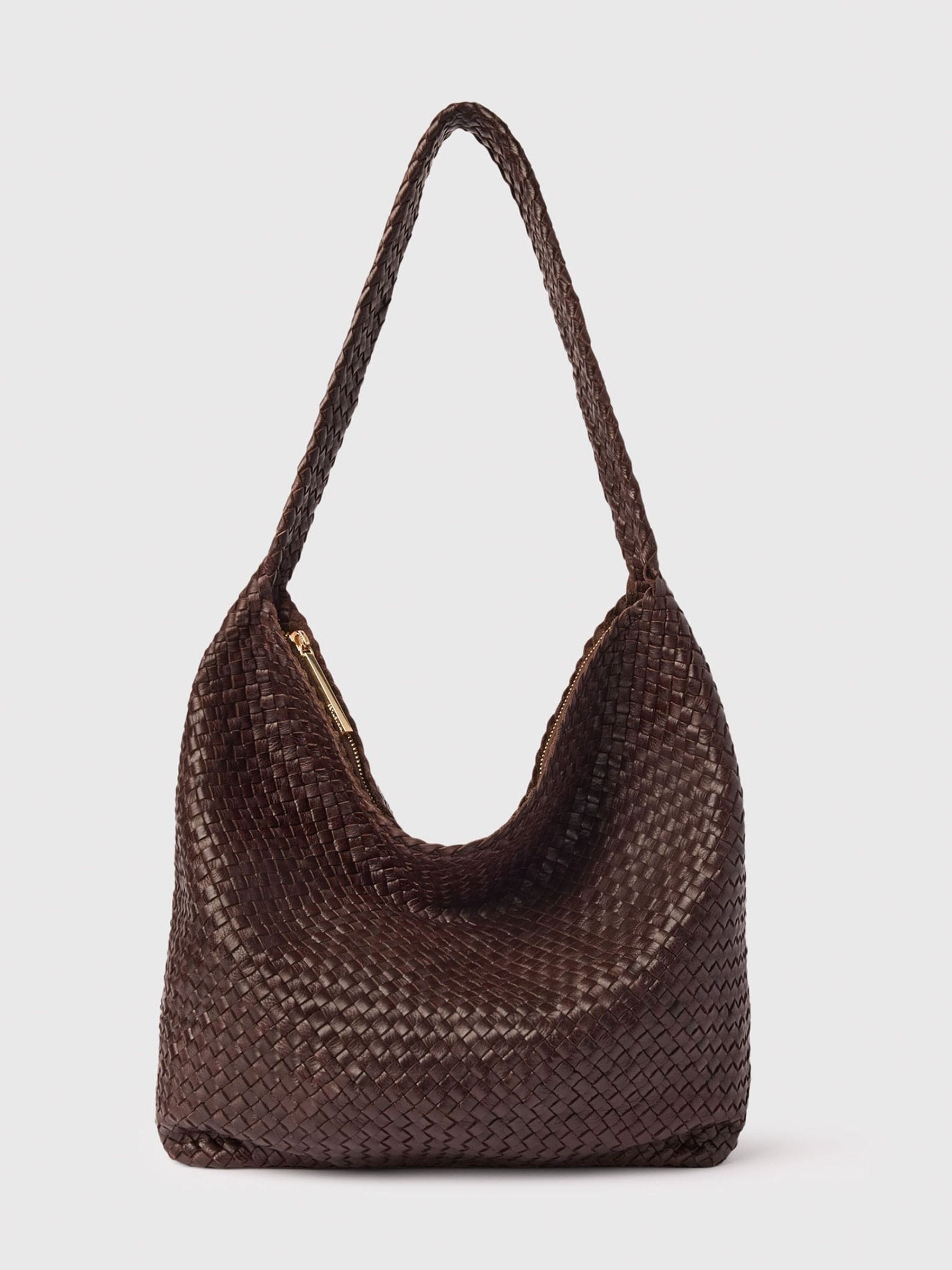 Whistles brown woven tote bag, UK version