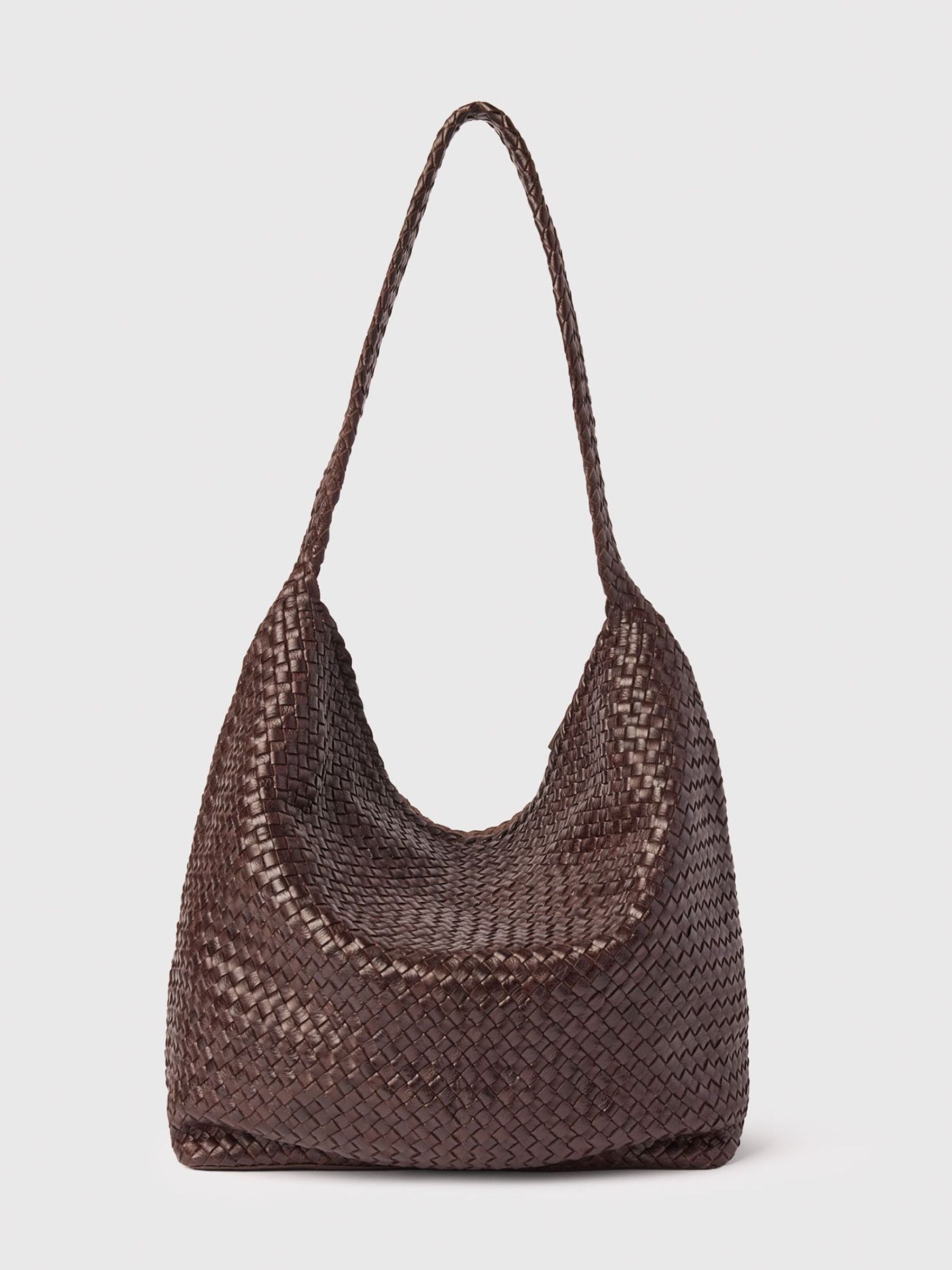 Whistles brown woven tote bag, UK version