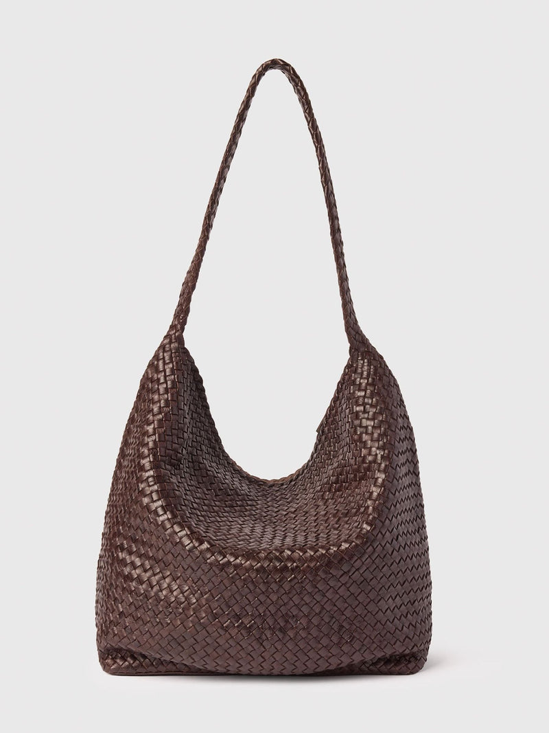 Whistles brown woven tote bag, UK version