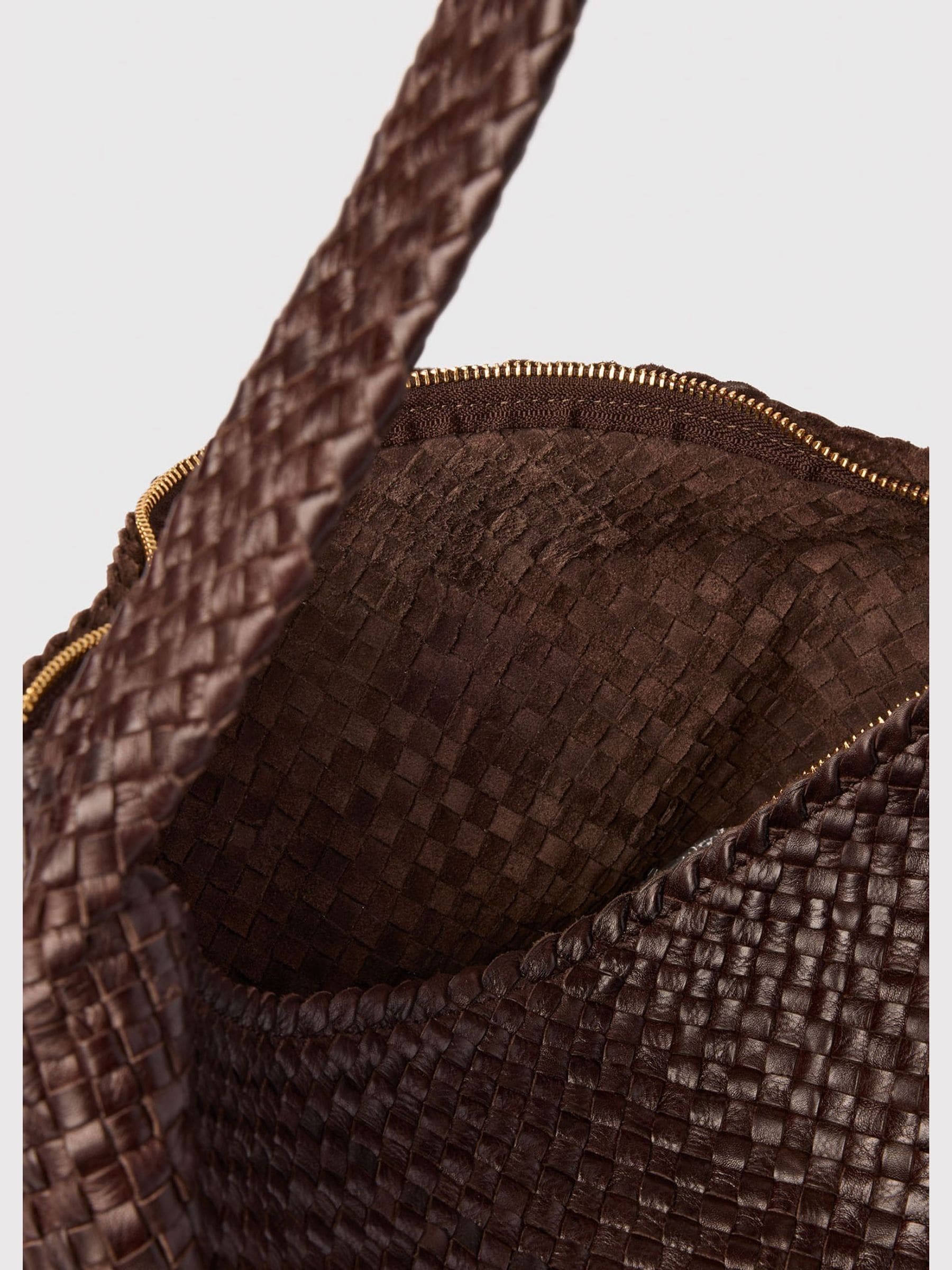 Whistles brown woven tote bag, UK version