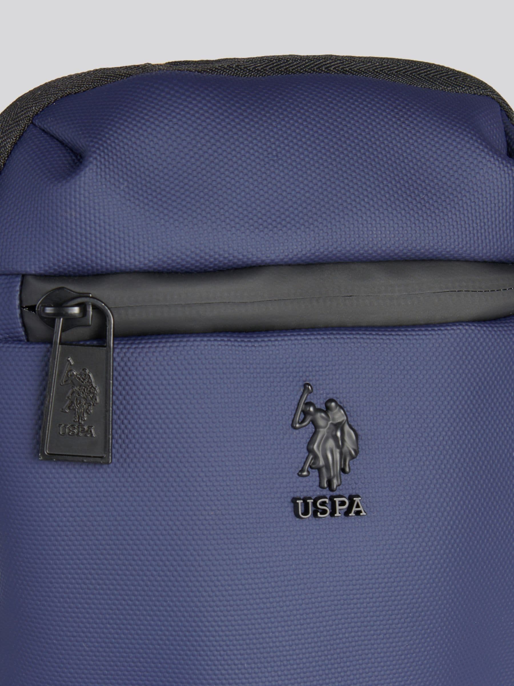 U.S. Polo Assn. blue small arrowhead cross-body bag (British brand)