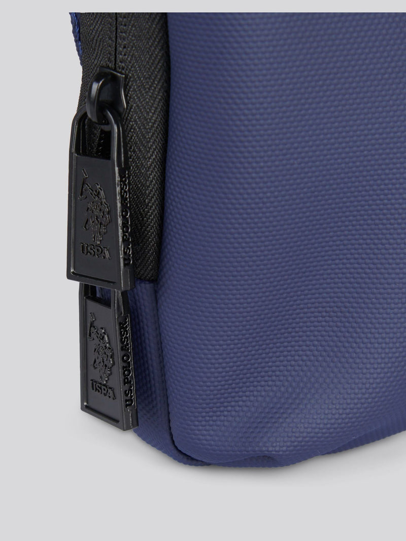 U.S. Polo Assn. blue small arrowhead cross-body bag (British brand)
