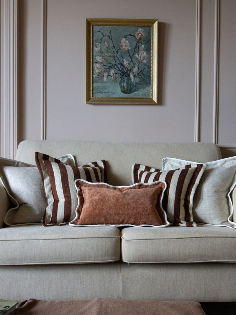 Ellenvale Interiors brown rust cushion covers set of 5 (British brand)