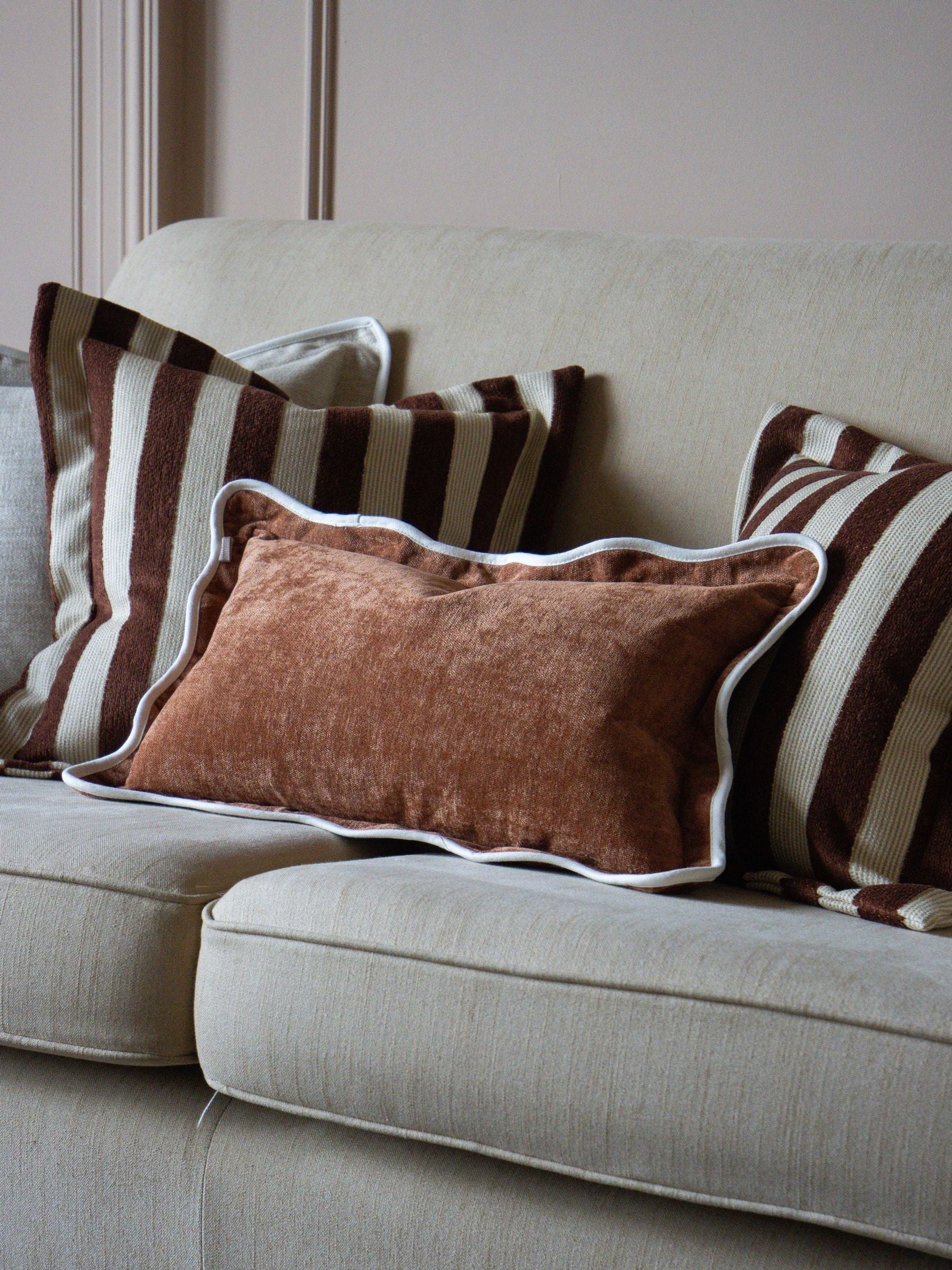 Ellenvale Interiors brown rust cushion covers set of 5 (British brand)