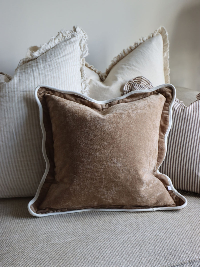 Ellenvale Interiors Chocolate Brown Chloe Scallop Cushion Cover 45 x 45cm